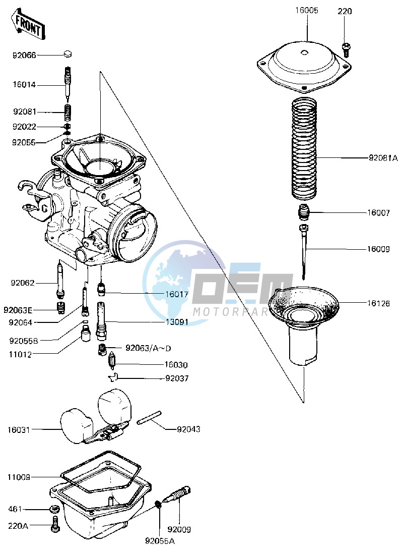 CARBURETOR PARTS -- 81 B2- -