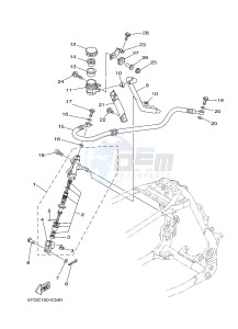 YFZ450 YFZ450B (1PD2 1PD3 1PD1) drawing REAR MASTER CYLINDER