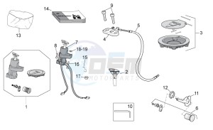 Tuono V4 1100 RR (EMEA, APAC) (AU, EU, HK, IS, JP, NZ, RC, S, T, VN) drawing Lock hardware kit