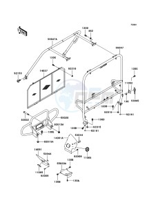 MULE 3010 DIESEL 4x4 KAF950D8F EU drawing Guards/Cab Frame