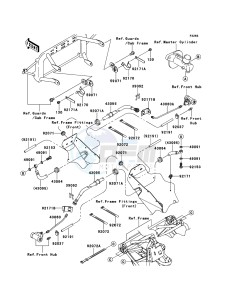 MULE_610_4X4 KAF400ABF EU drawing Front Brake Piping