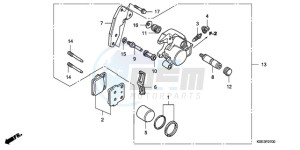 CRF150R9 Australia - (U) drawing FRONT BRAKE CALIPER