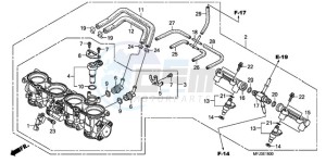 CBR600RRA E drawing THROTTLE BODY