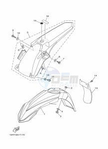 YZ125 (B0V6) drawing FENDER