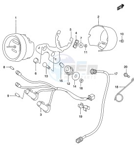 GZ250 (K2) drawing SPEEDOMETER (MODEL K2)