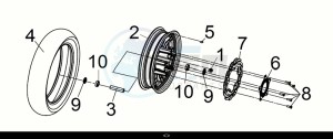 JOYMAX Z+ 125 (LW12W2-EU) (E5) (M1) drawing FR. WHEEL