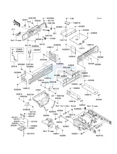 KAF 950 E [MULE 3010 TRANS4X4 DIESEL] (E8F) E8F drawing FRAME FITTINGS