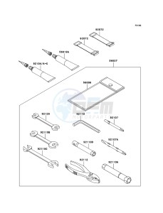 JET SKI STX-12F JT1200D7F FR drawing Owner's Tools