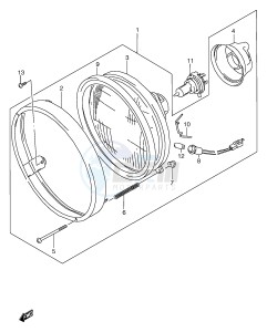 VZ800 (E2) MARAUDER drawing HEADLAMP (E2,E24)