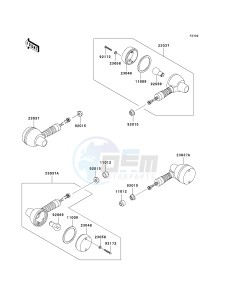 KLX 250 H [KLX250S] (H6F-H7F) H6F drawing TURN SIGNALS