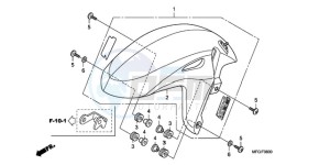 CB600F3A France - (F / CMF ST 25K) drawing FRONT FENDER