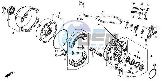 REAR BRAKE PANEL