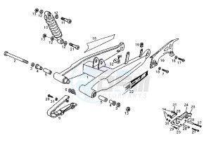 SENDA SM X-TREM - 50 cc drawing REAR ARM