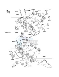 KX65 KX65A8F EU drawing Crankcase