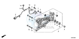 SH125ADE SH125AD UK - (E) drawing SWINGARM