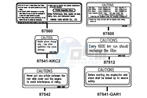 XCITING R500I drawing Caution Label