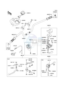 KSV 700 B [KFX 700] (B6F-B9F) B9F drawing HANDLEBAR