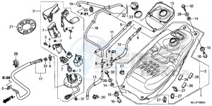 NC750XAE NC750XA Europe Direct - (ED) drawing FUEL TANK/ FUEL PUMP