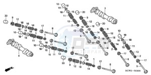 VFR8009 Ireland - (EK / MME) drawing CAMSHAFT/VALVE (FRONT)