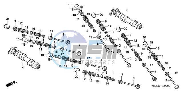 CAMSHAFT/VALVE (FRONT)