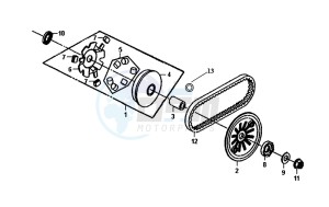 ALLO 50 (25 KM/H) (AJ05WA-NL) (L8-M0) drawing MOVABLE DRIVE FACE ASSY / ALLO 50 (25 KM/H) (AJ05WA-NL) (L8-M0)