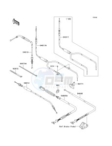 KVF 750 B (BRUTE FORCE 750 4X4I) (B6F-B7FA) B7F drawing CABLES