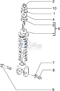 Skipper 125 my98 drawing Rear Shock absorber