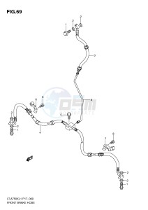 LT-A750X (P17) drawing FRONT BRAKE HOSE