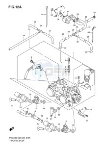 AN650 (E3-E28) Burgman drawing THROTTLE BODY (MODEL K7)