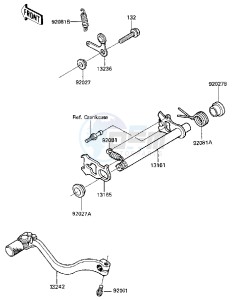 KX 250 D [KX250] (D1) [KX250] drawing GEAR CHANGE MECHANISM