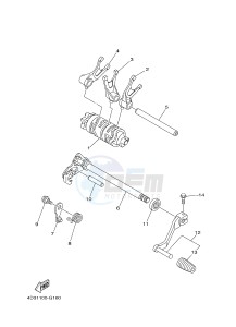 YFM250R RAPTOR 250 (33B7) drawing SHIFT CAM & FORK