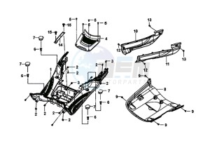 FIDDLE III 125I (XA12W2-EU) (L7-M0) (E4) drawing BOTTOM PLATE / FRAMECOWLING