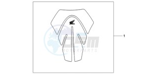 CB600F39 F / CMF ST drawing TANK PAD/FUEL LID