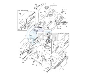 YBR 125 drawing FUEL TANK 51D2