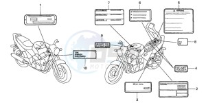 CB500 drawing CAUTION LABEL