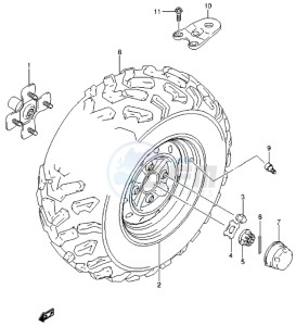 LT-A500X drawing LH REAR WHEEL (LT-A500XL4 P17)