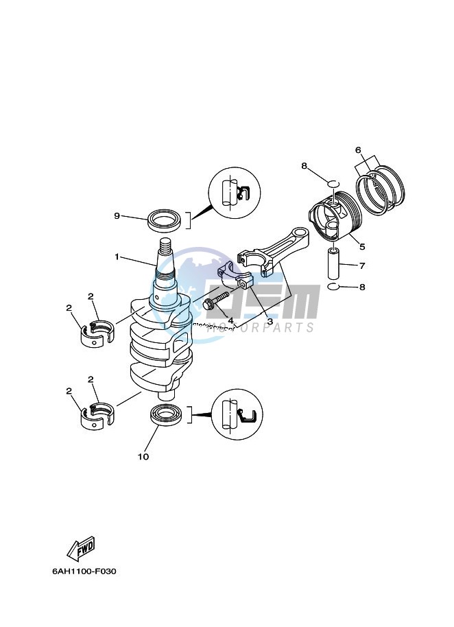 CRANKSHAFT--PISTON