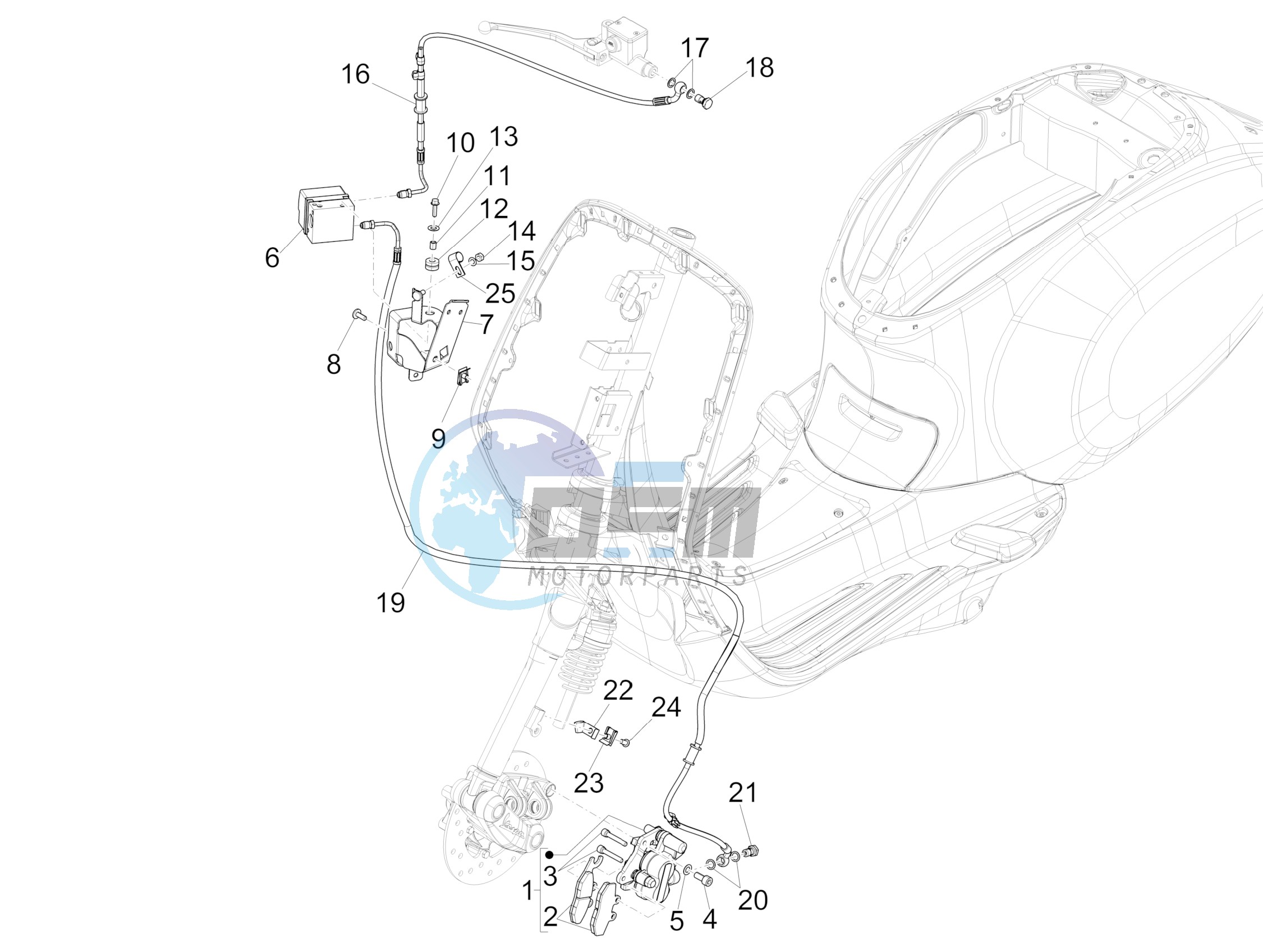 Brakes pipes - Calipers (ABS)