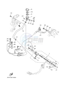 MT09A MT09 ABS 900 (2DRH) drawing REAR MASTER CYLINDER