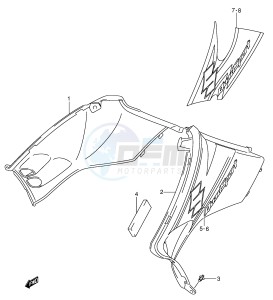 LT-Z400 (E3-E28) drawing SIDE COVER (MODEL K3 K4)