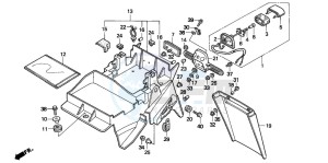 CBR600F3 drawing REAR FENDER