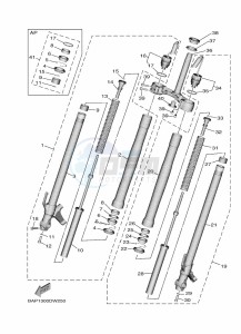 TRACER 9 GT+ MTT890D-K (BLG1) drawing FRONT FORK