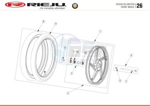 HOBBY-BYE-BIKE-EURO4-BLACK drawing FRONT WHEEL