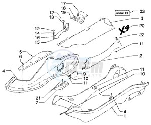 X9 180 Amalfi drawing Side coverings-Spoiler