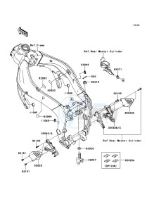 NINJA ZX-6R ZX600R9F FR GB XX (EU ME A(FRICA) drawing Frame Fittings(Front)