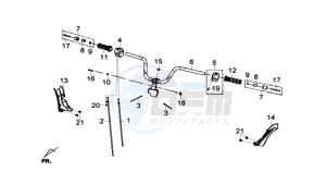 Joymax 300i ABS drawing HANDLEBAR / BRAKE LEVERS CPL  L/R