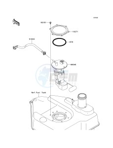 KVF 750 D [BRUTE FORCE 750 4X4I] (D8F-D9F) D9F drawing FUEL PUMP