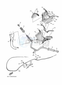 XP560E-A TMAX ABS (B3T1) drawing STEERING HANDLE & CABLE