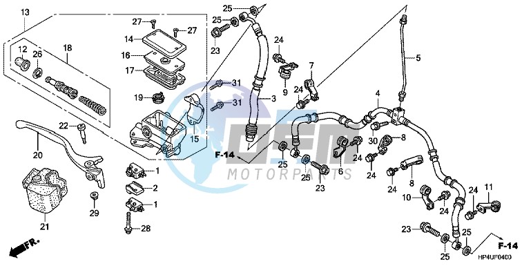 FR. BRAKE MASTER CYLINDER