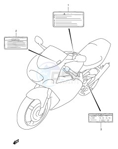 RGV250 (E1) drawing WARNING LABEL